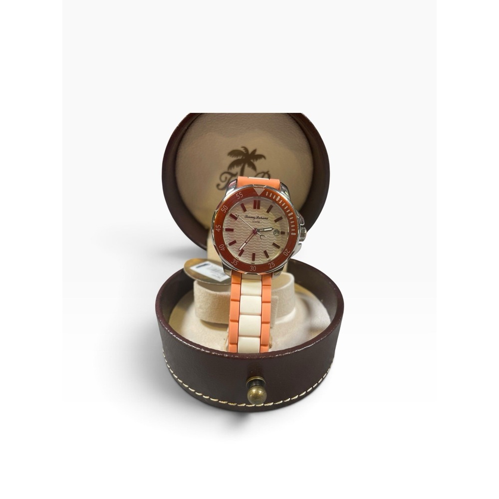 Tommy Bahama Sport Women Watch 3010011686 rubber watchband Mother Of Pearl Dial!